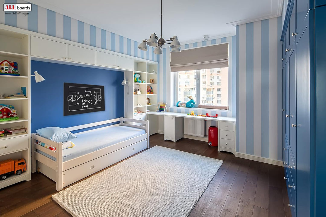 ALLboards Metallische Magnettafel KREIDETAFEL SCHWARZ 60x40cm MetalBoards Memoboard für jede Art von