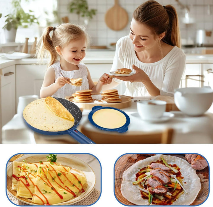 SOKANY Crepes Maker, Elektrischer Crêpes-Maker mit Cool-Touch-Griff, Antihaftbeschichtung, Temperatu