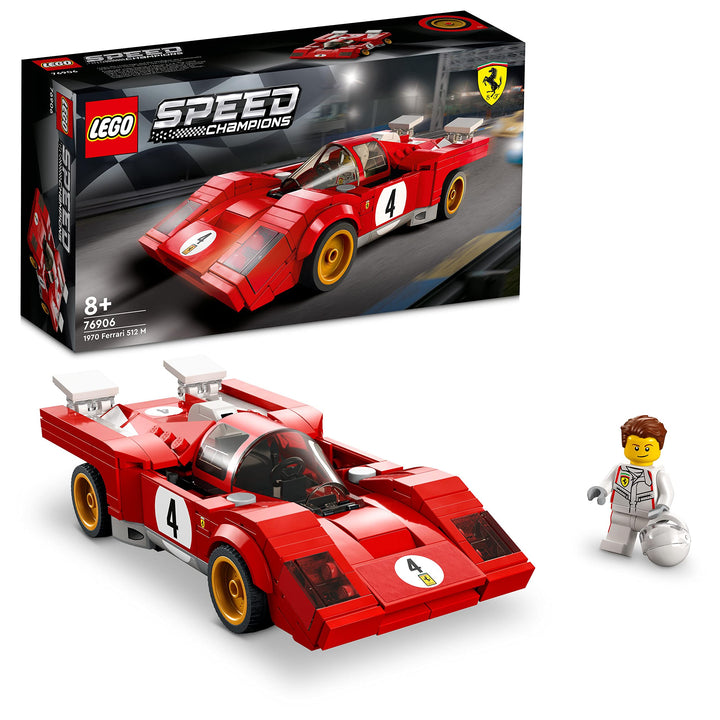 LEGO Speed Champions 1970 Ferrari 512 M Bausatz für Modellauto, Spielzeug-Auto, Rennwagen für Kinder