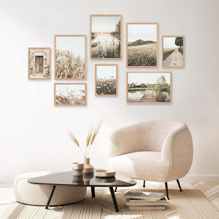 Heimlich® Premium Poster Set OHNE Bilderrahmen | 4 x DIN A3 & 4 x DIN A4 - ca. 30x42 & 21x30 | Stilv