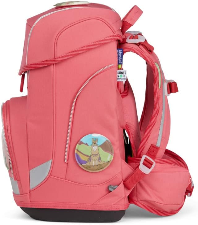 ergobag Cubo Set Ergonomischer Schulrucksack, 5 Stück S Rosa, S Rosa