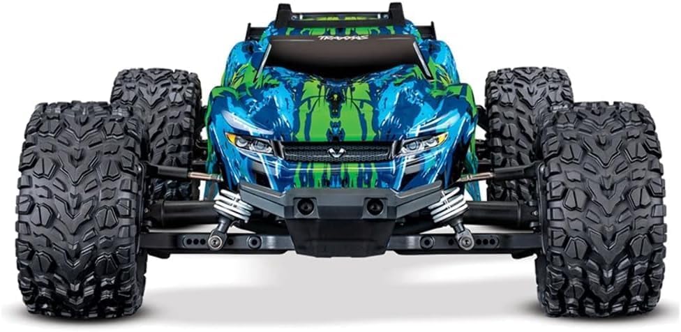 TRAXXAS Rustler grün/blau 4x4 VXL 1/10 Stadium-Truck RTR Brushless, mit TSM ohne Akku und Ladegerät