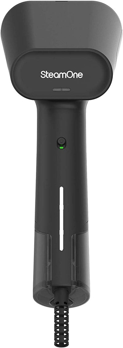 SteamOne DTC75B Tragbares vertikales Bügeleisen, Edelstahlplatte, 1600 W, 75 ml Tank, 35 Sekunden be