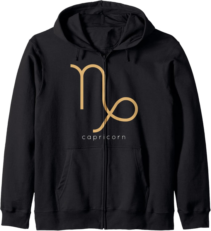 Minimalistisches Sternzeichen Steinbock Kapuzenjacke