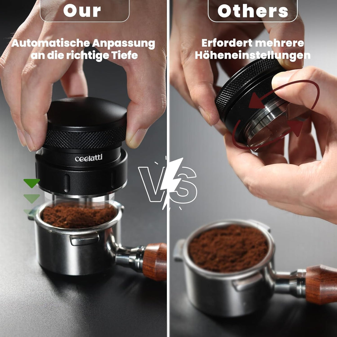Espresso Distributor 58mm, Schwerkraft Espresso Leveler für 58mm Kaffee Siebträger, Coffee Distribut