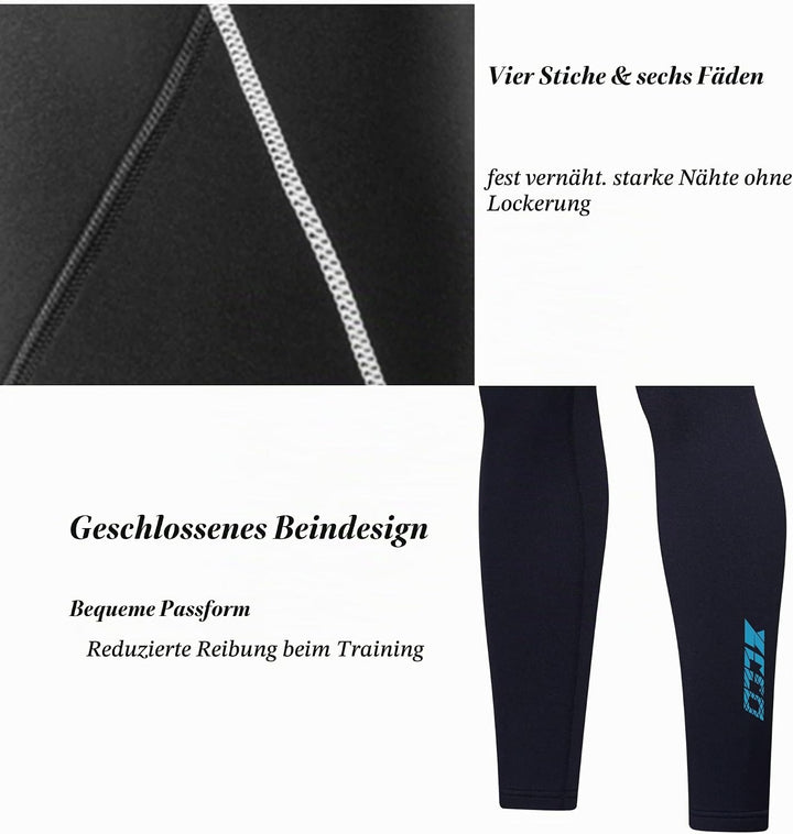 ZCCO Herren und Damen Neoprenhose, 1,5mm/3mmLange Neoprenhose, Tauchhose zum Surfen, Kajakfahren, Sc