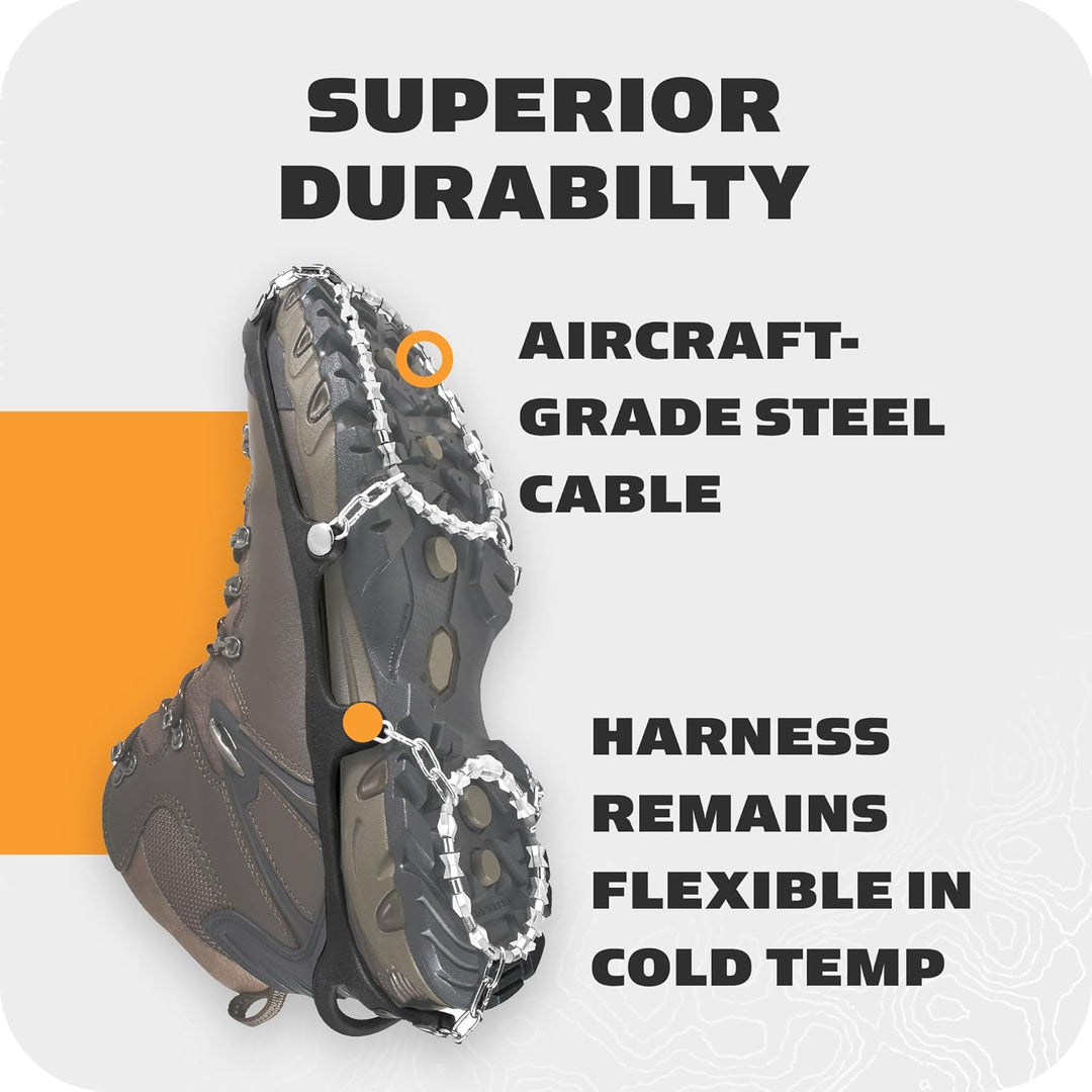 YAKTRAX Diamond d Grip Chains Heavy Duty Traktion Wandern Cleats, Durable TIG Welded Links, bietet T