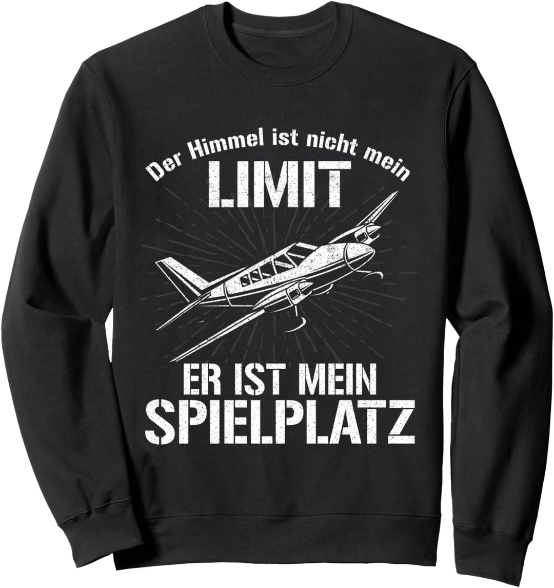 Piloten und Flugzeug Der Himmel Ist Mein Spielplatz, Flieger Sweatshirt