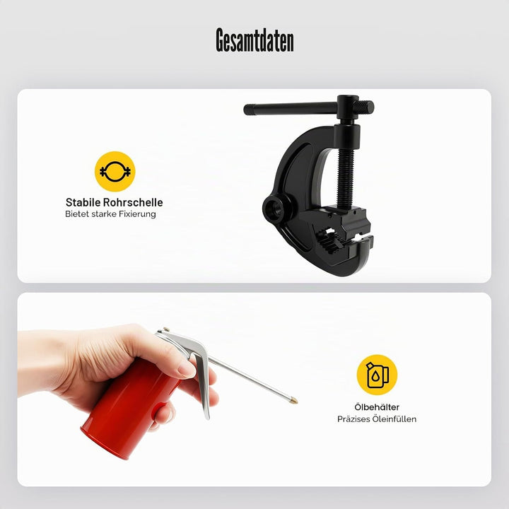 Elektrisch Gewindeschneidmaschine, 6 Matrizen 1/2", 3/4", 1", 1-1/4", 1-1/2",2", 2300W 25R/min Gewin