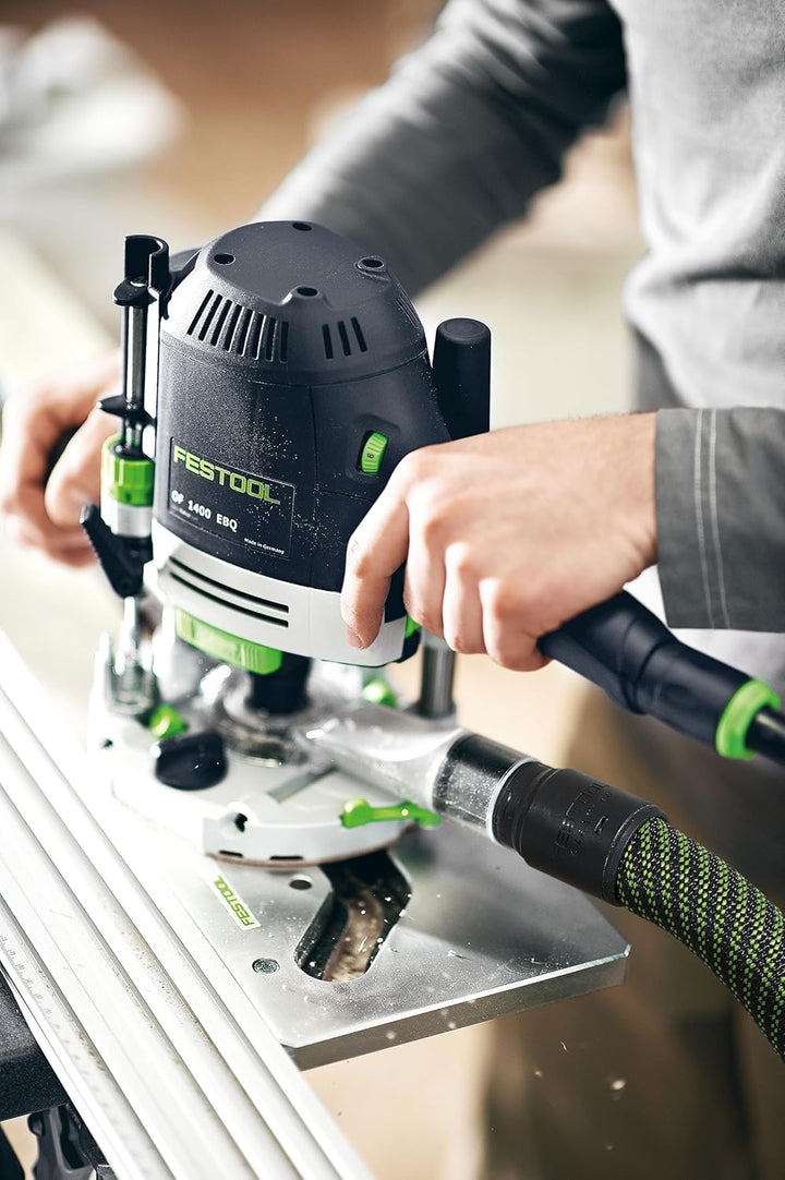 Festool Oberfräse OF 1400 EBQ-Plus (mit Spanfänger, Spannzangen, Seitenanschlag mit Feineinstellung,