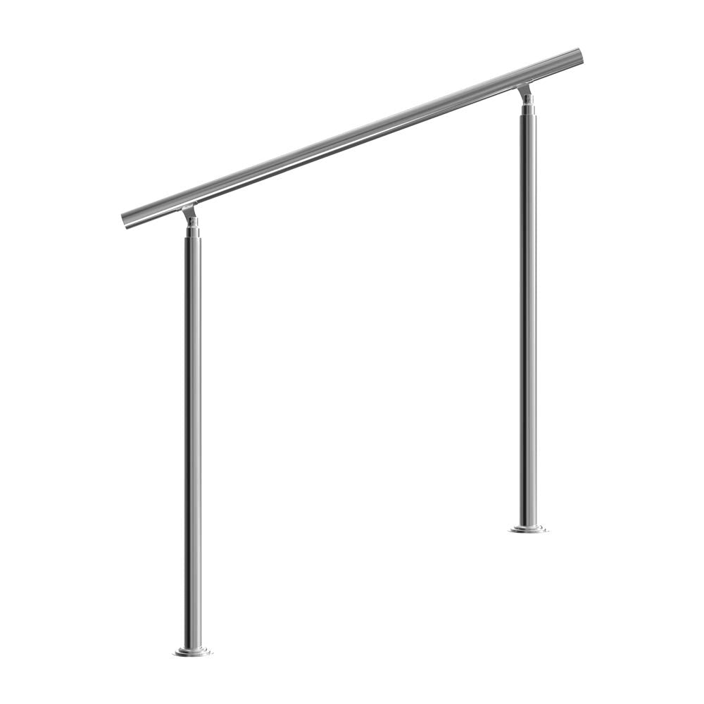 MONZANA® Treppengeländer Edelstahl Pflegeleicht 120cm ohne Querstreben Innen und Aussen Handlauf Gel