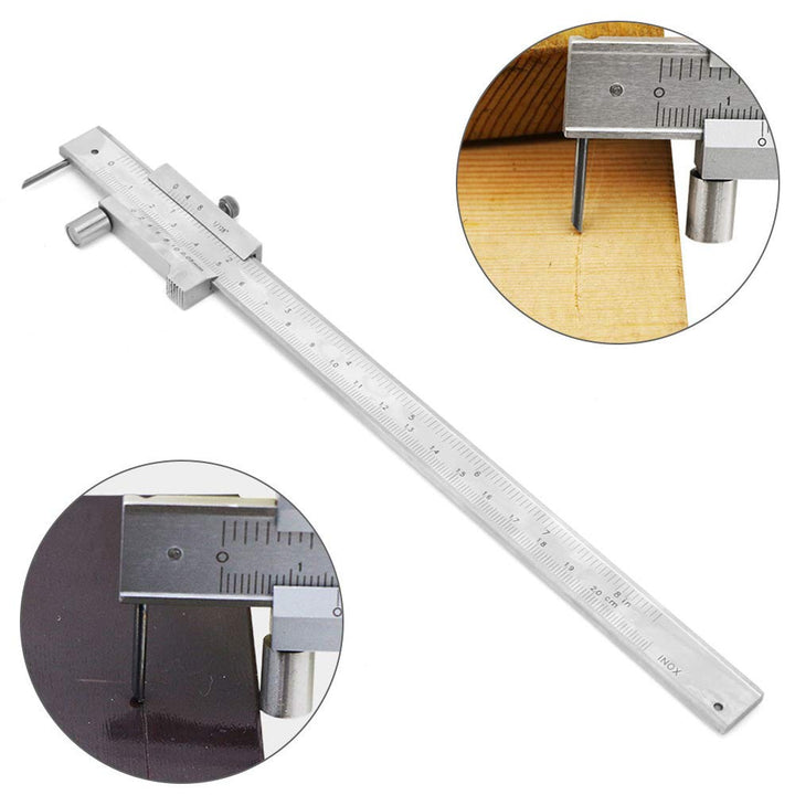 Digitaler Messschieber, 0-200 mm, tragbarer Messschieber aus Edelstahl mit scharfer Spitze für Holz,