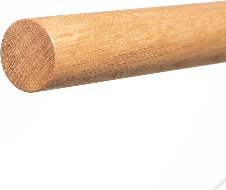 1x Natural Goods Berlin Kleiderstange Rundstab europ. Eiche Esche Massiv 50–130cm lang | Ø 3cm | unb