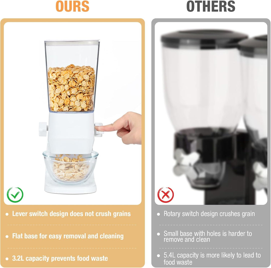 Tokokimo Müslispender, Zerkleinert Keine Cerealien Beim Ausgeben, 3,2L Cereal Dispenser & Cornflakes