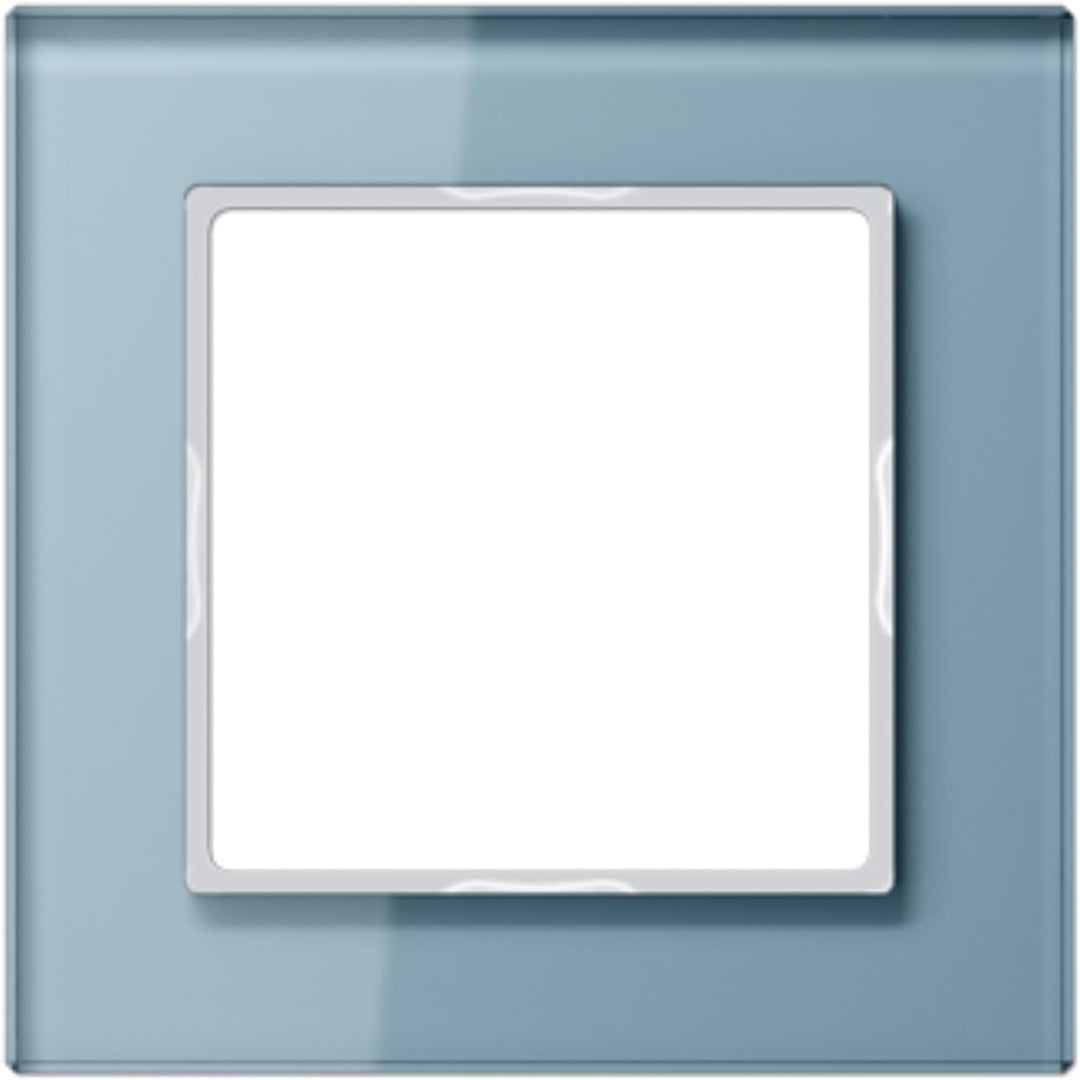 Jung AC 581 GL BLGR UNG Rahmen Glas 1fach Serie A Creation blaugrau, Blau/Grau