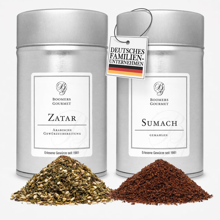 Boomers Gourmet - Orientalische Gewürze Set, Sumach Gewürz I Zatar Gewürzmischung nach Ottolenghi Ge