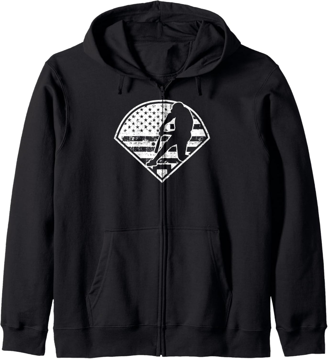 Patriotische amerikanische Flagge Baseball-Design, Baseball- Kapuzenjacke