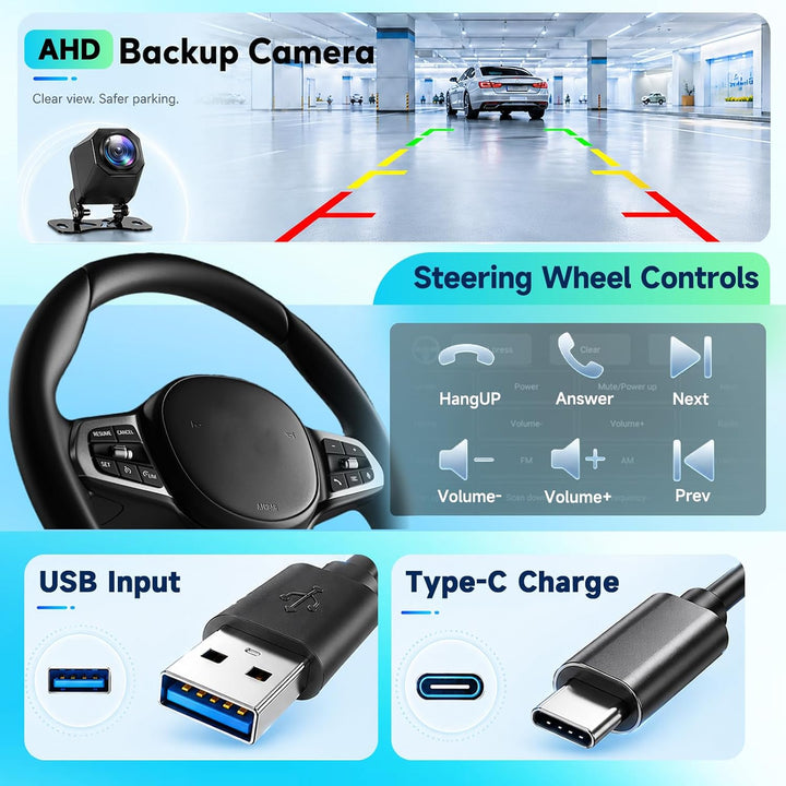 Hodozzy 8 Core 4G+64G Autoradio für Toyota Yaris 2005-2011 Wireless Carplay | Wireless Android Auto,