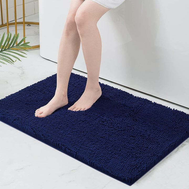 Homaxy rutschfeste Badematte Mikrofaser Chenille Badezimmer Badteppich Saugfähige Hochflor Badvorleg