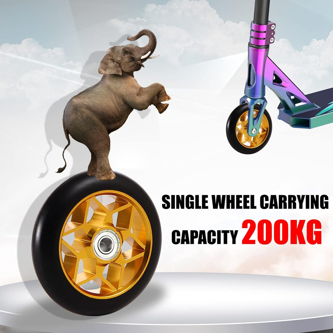 Stunt Roller Rollen 110mm, Scooter Reifen Ersatzräder mit ABEC-9 Professionelle Lager, für Pro Scoot