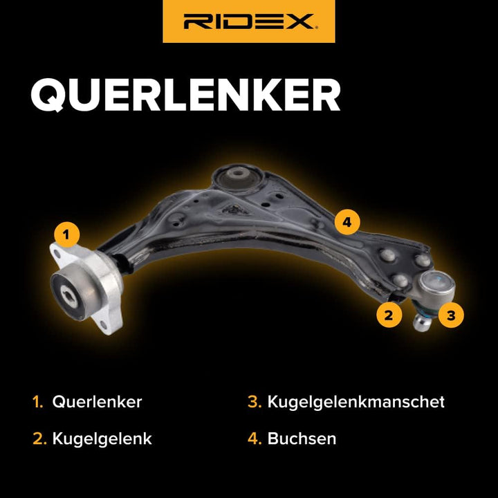 RIDEX 273C0417 Lenker, Radaufhängung Querlenker, Dreieckslenker, Achslenker links, unten, Vorne