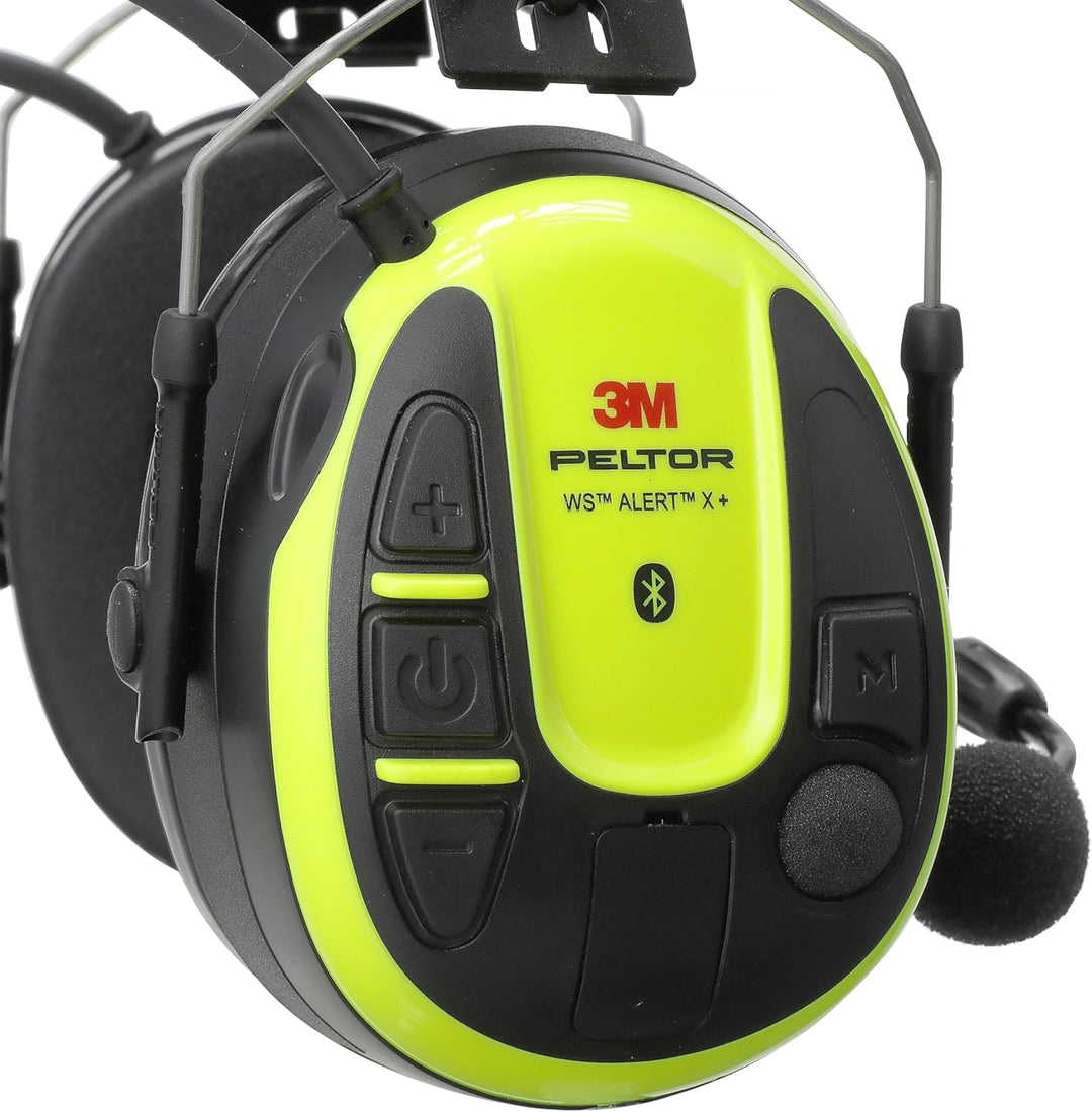 3M PELTOR WS ALERT X+ App, Leuchtendes Gelb, Headset, Kopfband, Helmbefestigung, Bluetooth, MRX21P3E