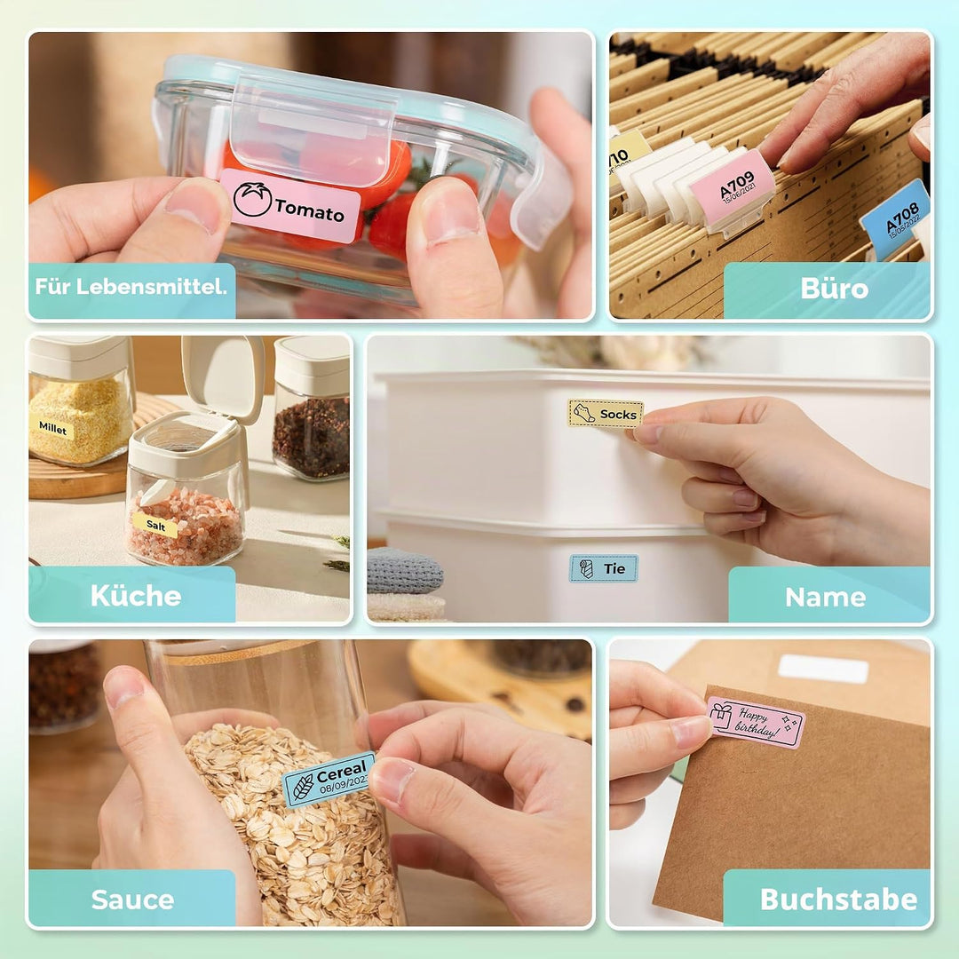 NELKO Original P21 Etikettenband-Ersatz, adaptiertes Etikettendruckpapier, 14 x 40 mm, standard-lami