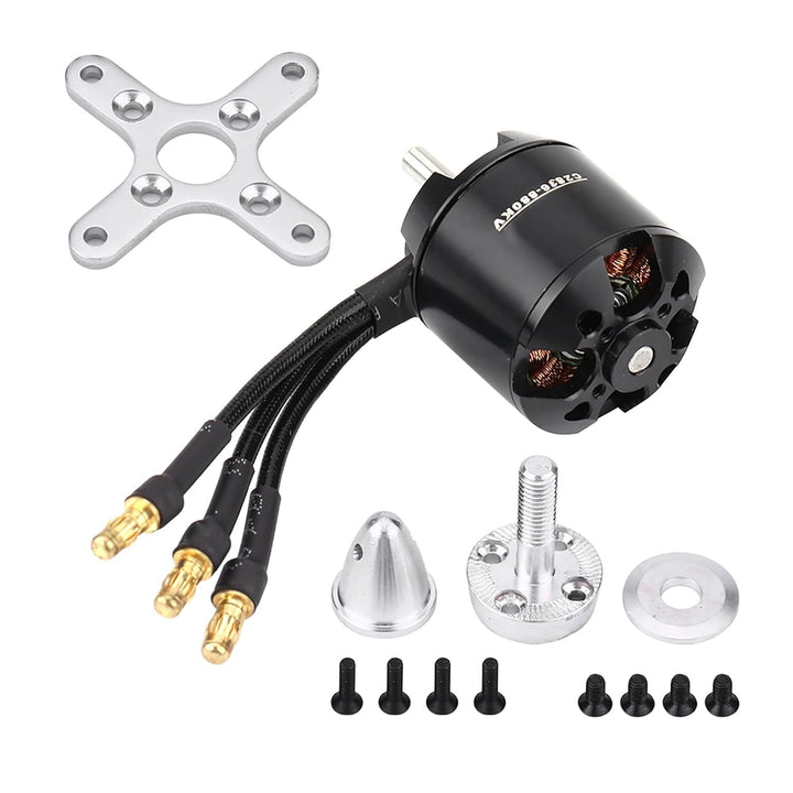 Dilwe RC-Motor, 2216 880KV-Motor für RC-Flugzeug-Fernbedienung mit Fernbedienung