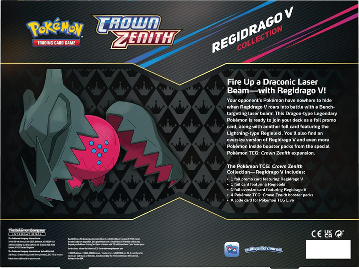 Pokémon Regidrago V Crown Zenith Kollektion Einzelbett, Einzelbett