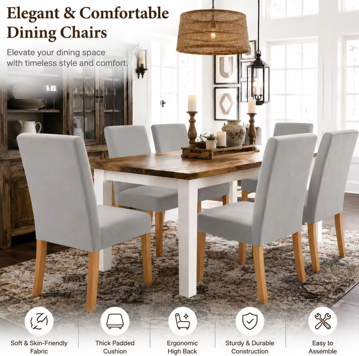 Morwealth 4er 6er Set Stuhlhussen, Stuhlbezug für Esszimmer Waschbar Samt Stretch Stuhl hussen Unive