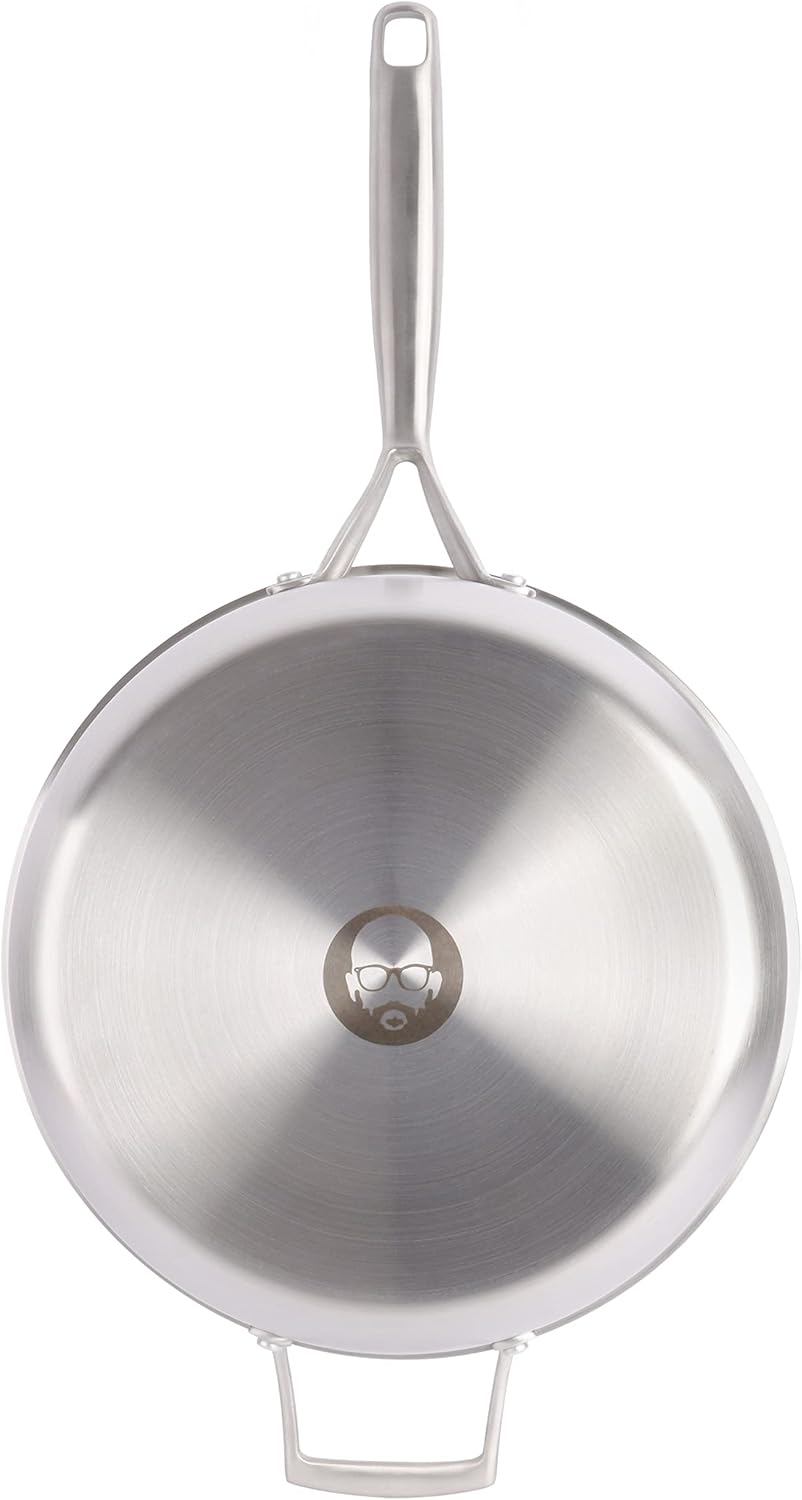 Babish Tri-Ply Stainless Steel Saute Pan w/Lid, 5-Quart Saute Pan (5-Quart), Saute Pan (5-Quart)