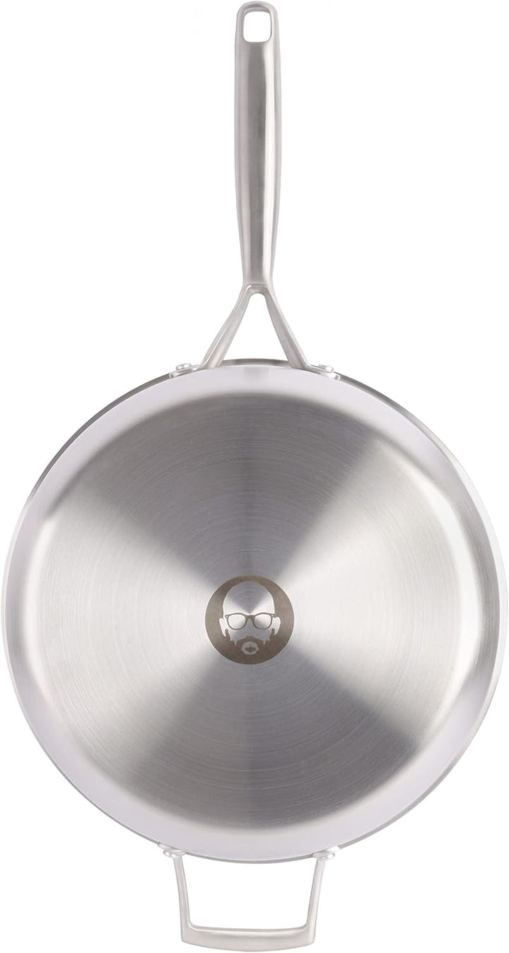 Babish Tri-Ply Stainless Steel Saute Pan w/Lid, 5-Quart Saute Pan (5-Quart), Saute Pan (5-Quart)