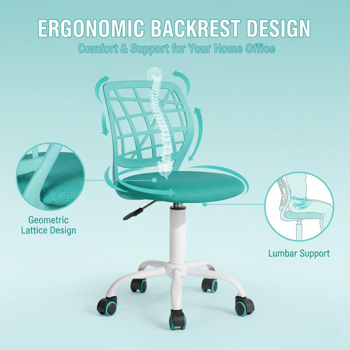FurnitureR Bürostuhl Schreibtischstuhl Höhenverstellbar Stoffsitz Ergonomischer Arbeitsstuhl ohne Ar