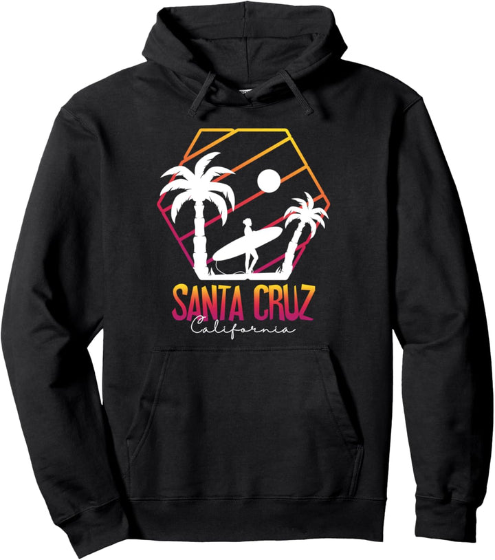 Santa Cruz, Kalifornien, Sommersonne, Palmen, Strand Pullover Hoodie