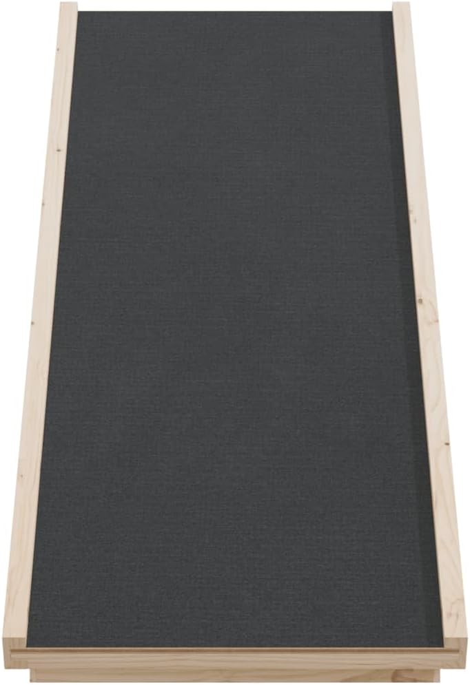 vidaXL Hunderampe Grau 70x35 cm Massivholz Tanne, 70 x 35 cm