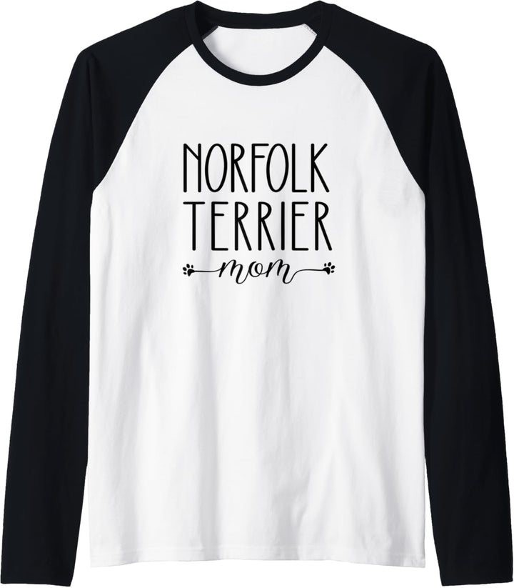 Dog Lover Norfolk Terrier Mom Raglan
