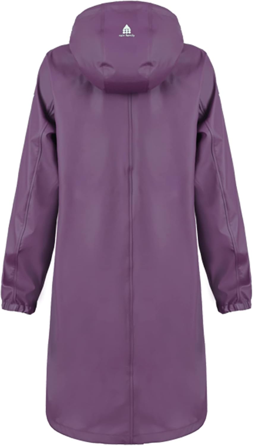 Damen Regenjacke Regenmantel Softshelljacke Friesennerz Parka PU Windbreaker mit Kapuze wasserdicht