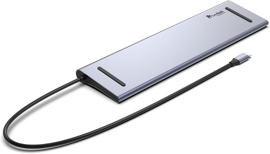 FeinTech CX301 USB C Docking Station 2X HDMI, 1x DisplayPort, 12in1 Hub, Dual Display 4K 60Hz, Tripl