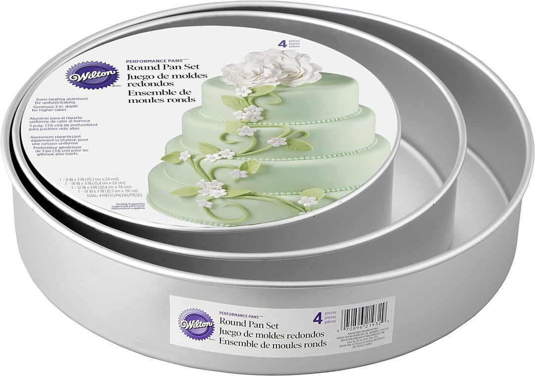 Wilton Grosses Rundes Kuchenformen-Set, Performance Pans, 4-Teilig 36.70 x 36.70 x 71.11 cm, 36.70 x