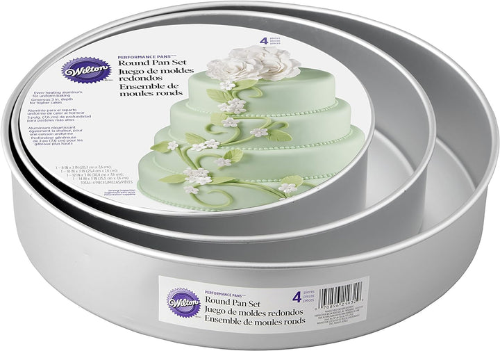 Wilton Grosses Rundes Kuchenformen-Set, Performance Pans, 4-Teilig 36.70 x 36.70 x 71.11 cm, 36.70 x