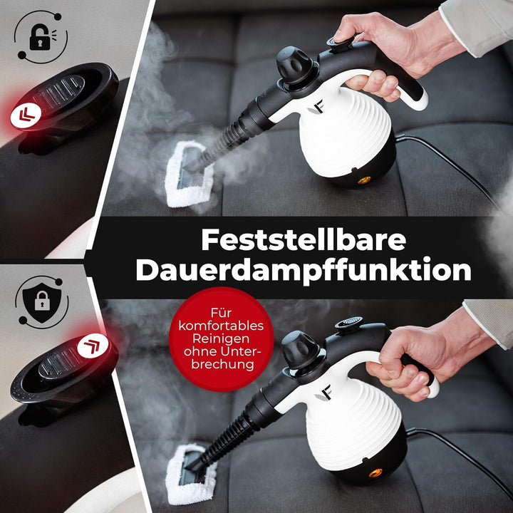 Neighbour's Friend® Dampfreiniger Neues Modell 2er Set – Leistungsstarker Hand Steam Cleaner, 3,5 Ba