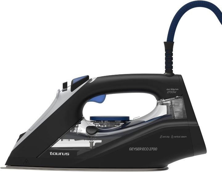 Taurus STI2700 Bügeleisen | 2700 W | 160 g/min Dampfstoss | Anti-Kalk-System | Anti-Tropf | Schwarz