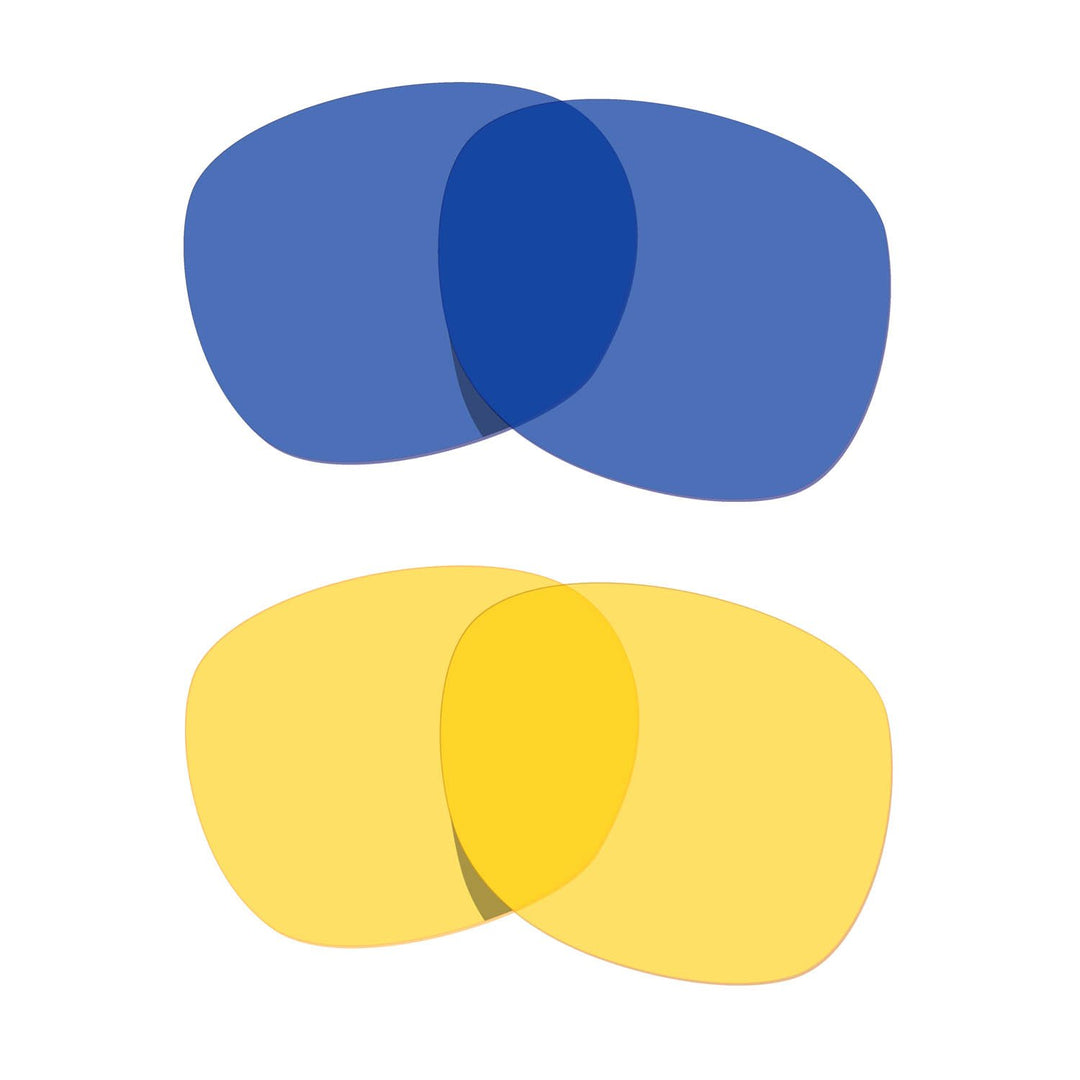 HKUCO Transparent Yellow/Transparent Blue Polarized Replacement Lenses For Oakley Garage Rock