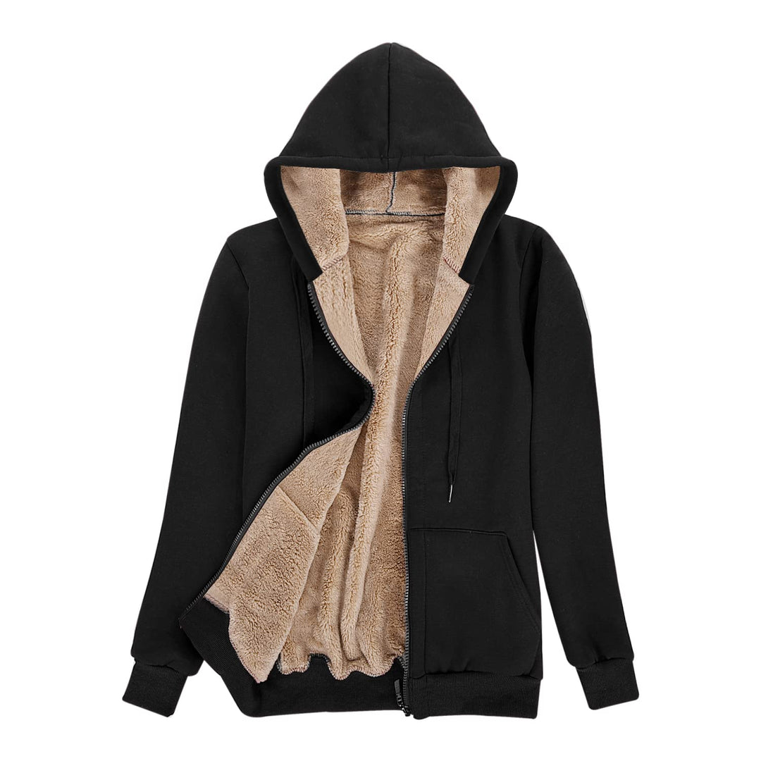 Niwicee Damen Kapuzenpullover mit Reissverschluss Winter Plus Fleecepullover Langarm Kapuzenjacke Sw