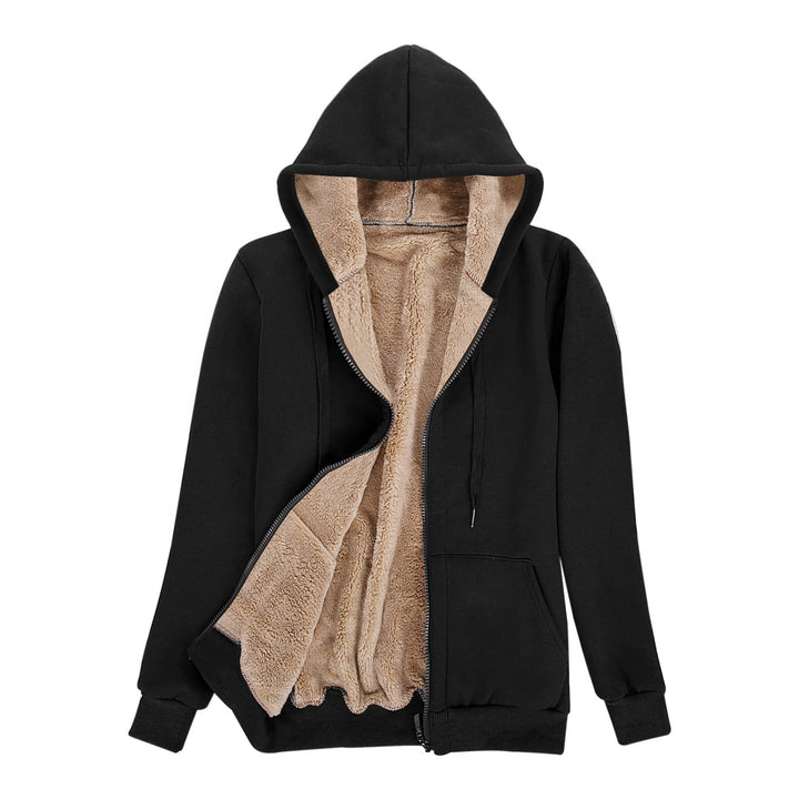 Niwicee Damen Kapuzenpullover mit Reissverschluss Winter Plus Fleecepullover Langarm Kapuzenjacke Sw