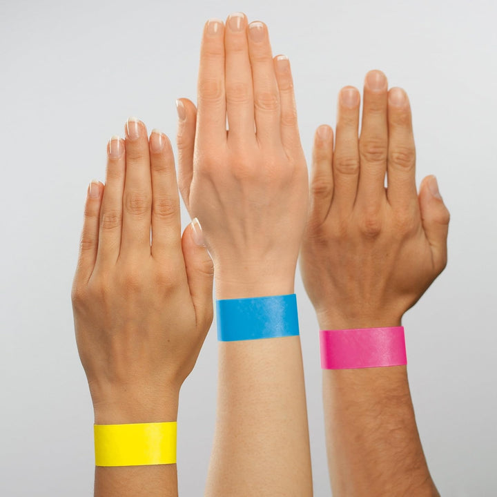 SIGEL EB210 Einlassbänder Super Soft, 120 Stück, neon pink, Festival Armbänder 120 Stück neon pink,