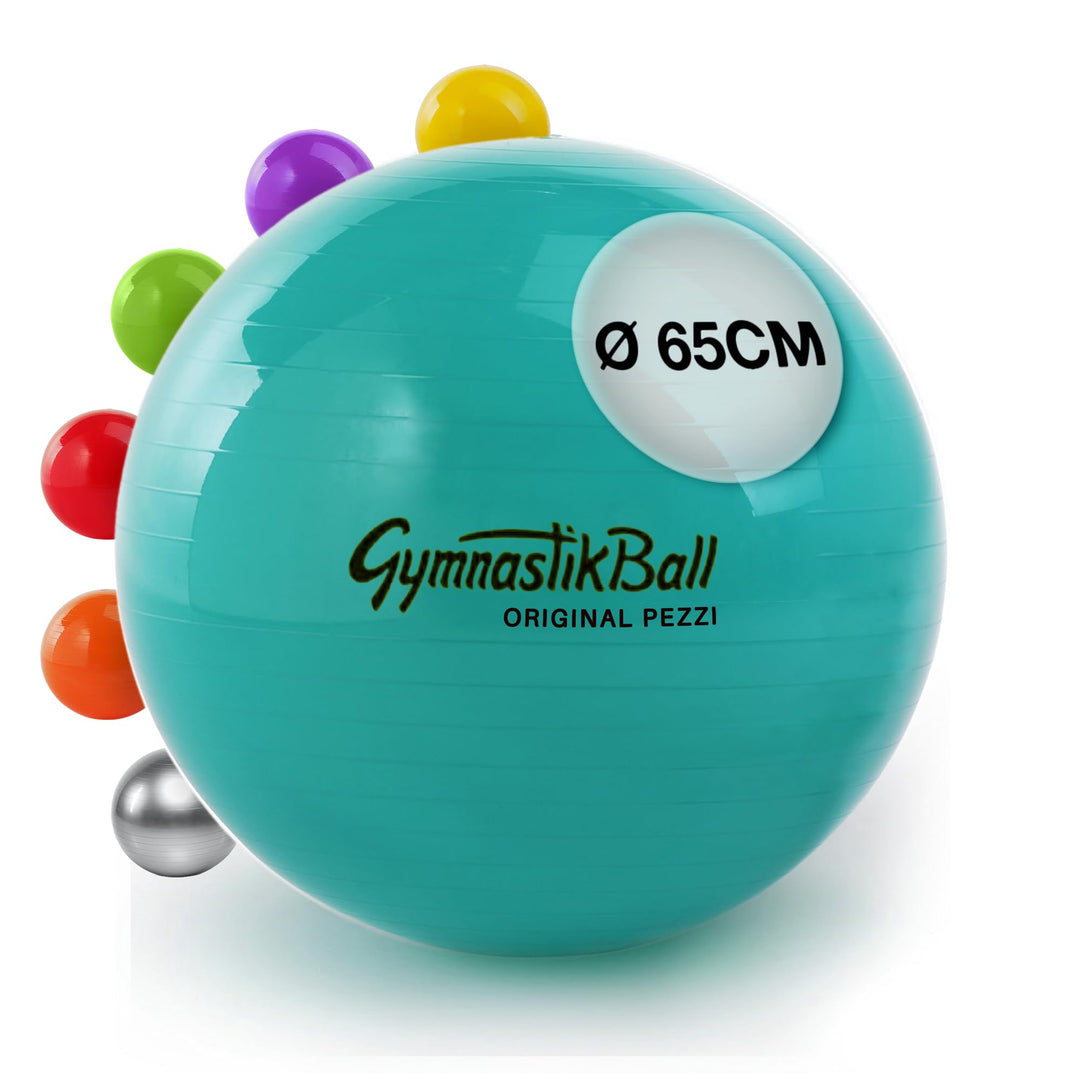 PEZZI - Gymnastikball Original Pezziball Standard 42-75cm Ø – Sitzball für Therapie, Sport & Büro -
