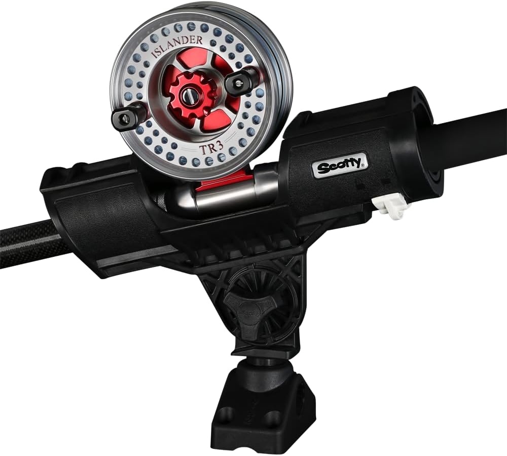Scotty Orca Angelrutenhalter mit 241L Seitendeck-Halterung, Schwarz