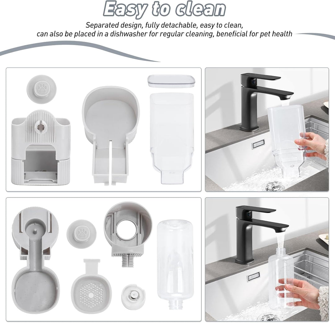 Automatische Haustierfütterung, 500ML/1200ML hängender automatischer Lebensmittelwasserspender, wasc