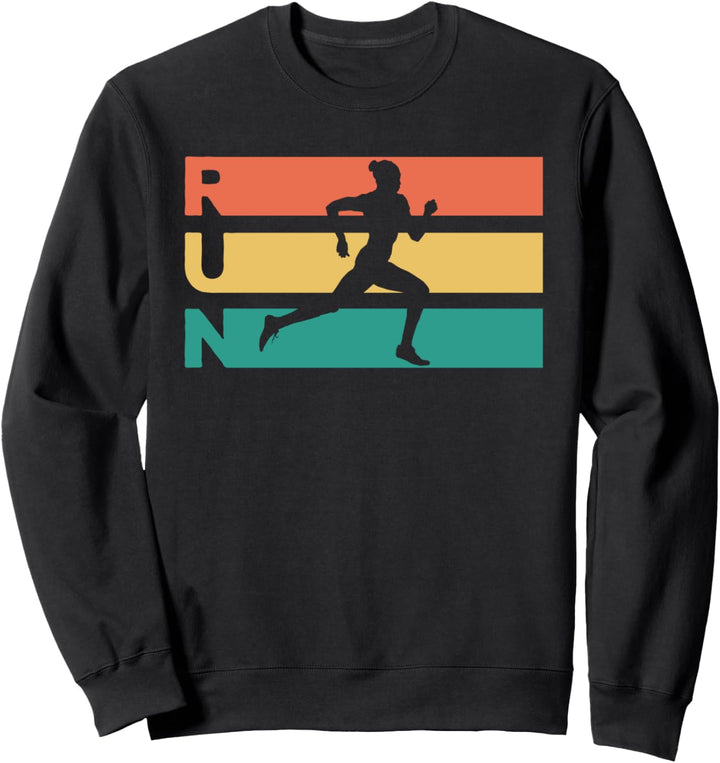 Retro Vintage Laufen Geschenk für Läufer und Jogger Sweatshirt